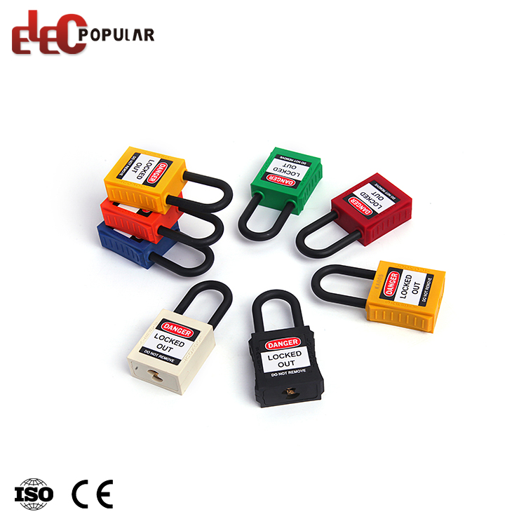 열쇠를 가진 elecpopular 새로운 디자인 다 색깔 높은 보안 절연제 걸쇠 안전 자물쇠